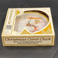 Feldstein Snowman Family Christmas Wall Clock 8" Plays 12 Carols Light Sensor