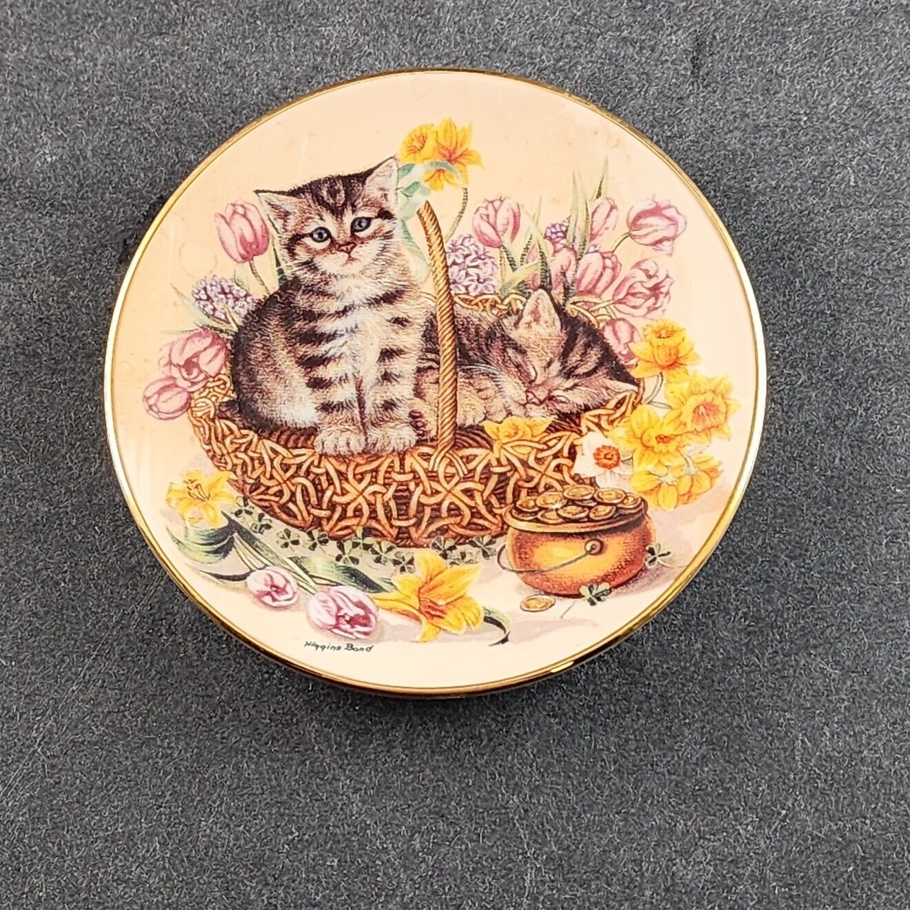 Kalendar Kitties Mini 3.5" Decorator Plates by Barbara Higgins-Bond Choose Month