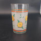 Berney-Bond Floral Glass Tumblers Set 8 Sunflower Rose Magnolia Grape 10oz Vtg