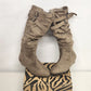 Anna Taupe Boots Slouch Faux Suede Knee High Women 8.5 Wedge Heel NWT Zip Buckle