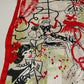 Holiday Scarf 20"x68" Red Black White Gray Women Decorating Christmas Tree Scene