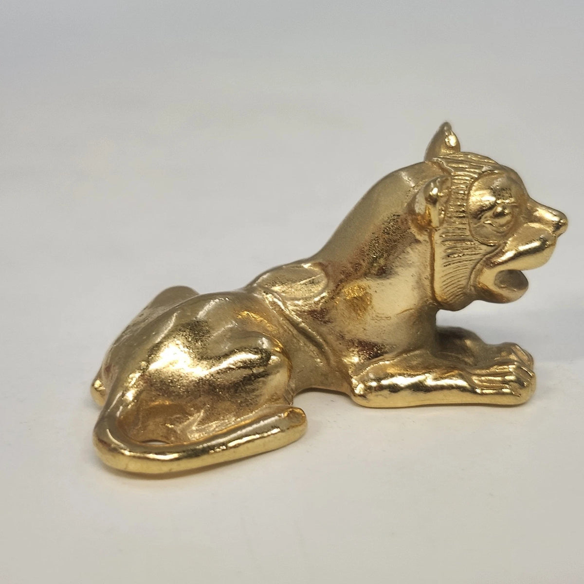 MMA Metropolitan Museum King Tut Lion Gold Tone Animal Figurine 1976 Vintage