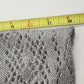 Grey Lace Knit Scarf 35.5" Triangle Shawl Soft Acrylic Open Weave Boho Wrap Vtg