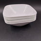 6 Corelle Vitrelle Scandia White 6.5" Square Soup Cereal Bowls Oven Safe