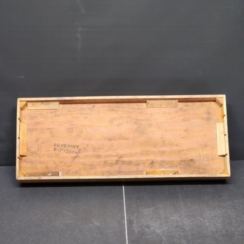 Wood Printers Letter Type Set Tray Set Shadow Box Vintage False Bottom 23" x 9"