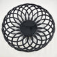 Black Lattice Glazed Ironstone Bread Fruit Bowl Basket Palermo by Artimino 13"d