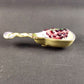 Clay Art Brand Wine Glass Shape Snack Nut Dish Painted Wine and Grapes Spoonrest