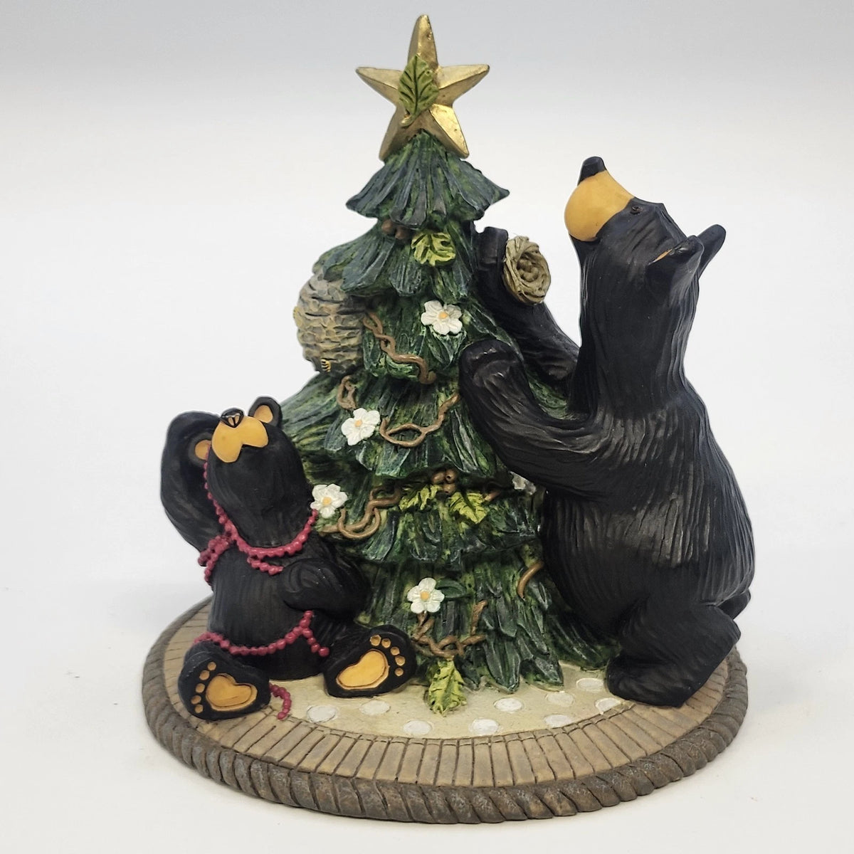 Big Sky Carvers Bearfoots Tree Trimming Jeff Fleming 2001 Ltd Figurine Vintage