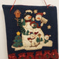 Christmas Advent Countdown Calendar Felt Snowman Family 24 Pocket Hanging Decor