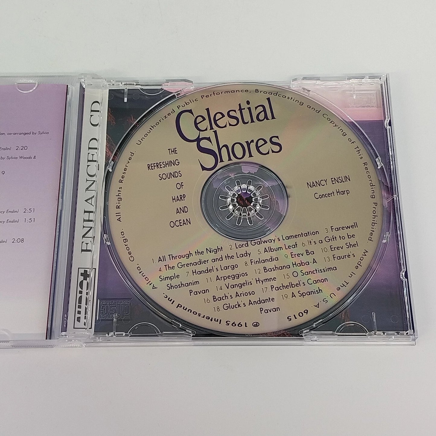 Nancy Enslin Celestial Shores Concert Harp Enhanced CD Intersound New Age