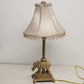 Berman Artisan Elephant Table Lamp 22" Tall Cast Base Cloth 8" Shade w Prisms