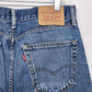 Levi’s 505 Mens 32x30 Medium Wash Straight Leg Jeans Regular Fit Distressed Blue