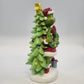 Ruz Dr. Seuss The Grinch Christmas Wreath Tree Figurine 12.5" Santa Hat & Gift