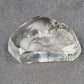 Etched Swan Paperweight Lead Crystal Glass Mats Jonasson Sweden Signed