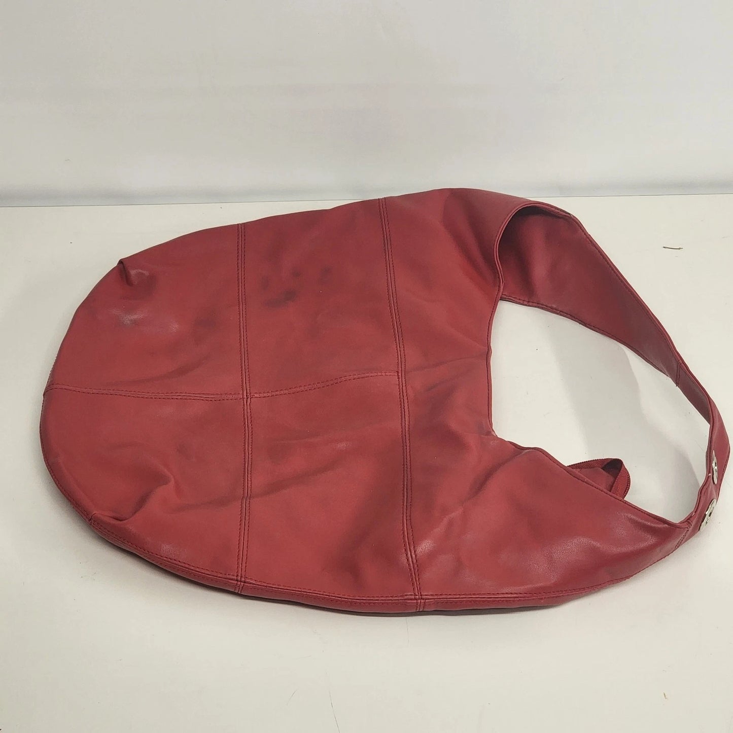 Bijoux Terner Women's Red Tote Bag PVC Shoulder Purse Large Zipper Pocket Vtg