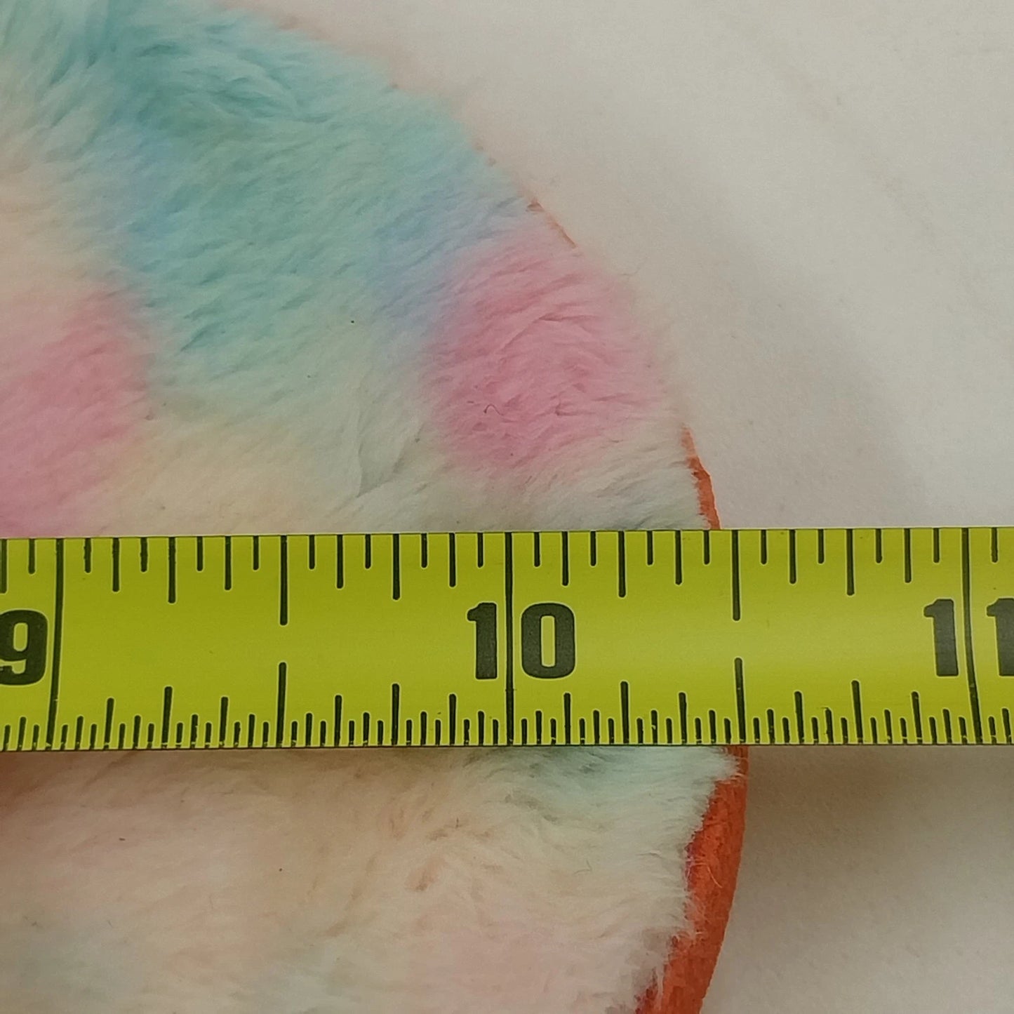 Dannto Women Size 9 Rainbow Relax Slipper Fuzzy Tie-Dye Cross Bands Arch Support