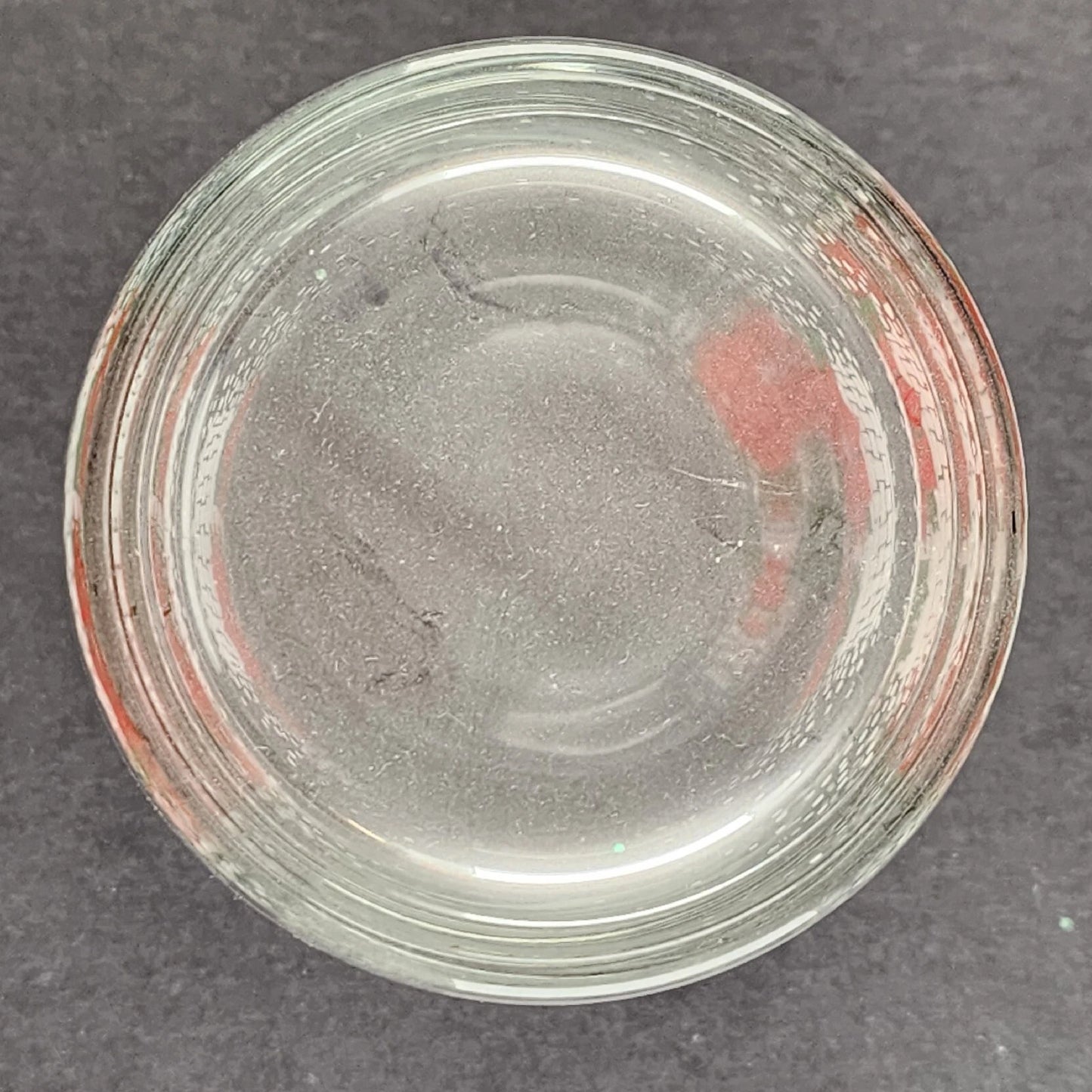 6 Luminarc Poinsettia Basket Christmas Rocks Clear Glasses 12 oz Heavy Base Vtg