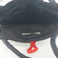 Asian Style Silk Brocade Tote Bag Black Gold Chinese Embroidered Shoulder Purse