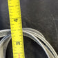 Mary Kay Clear Mini Tote Bag Silver Stripe Vinyl PVC Cosmetic Gift Bag 8"