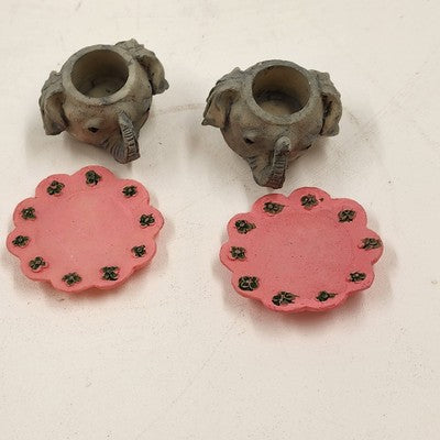Popular Imports 8pc Miniature Tea Set TMI/ELE Polystone Resin Decorative 1994