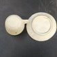 Miniature Tea Set Hand Made White Studio Porcelain Cups Saucers 2" 10pc Vintage
