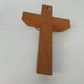 Hand Carved Catholic Sick Call Crucifix Holy Water Candles Wall Cross 2-Piece