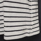 Calvin Klein Performance T-Shirt XL Women's White w Black Stripe V Neck 1/2 SL