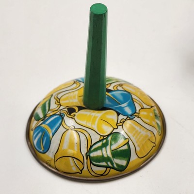 Set of 4 Vintage Metal Tin Noisemakers Birthday Party New Year’s Sports Theme