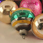 12 Glass Blown Christmas Ornaments Vintage Bell Ball Shaped Striped Solid Varies