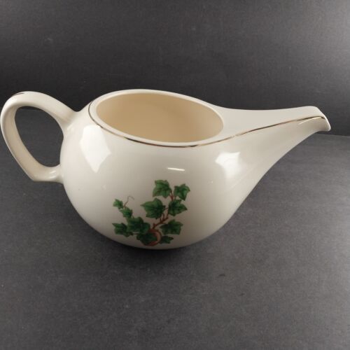 Tea Pot Ivy Minion Pattern Platinum Trim by Paden City No Lid Handle Long Spout