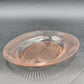 Pink Depression Glass Oval Platter Texture Ring Design Ruffle Edge MacBeth-Evans
