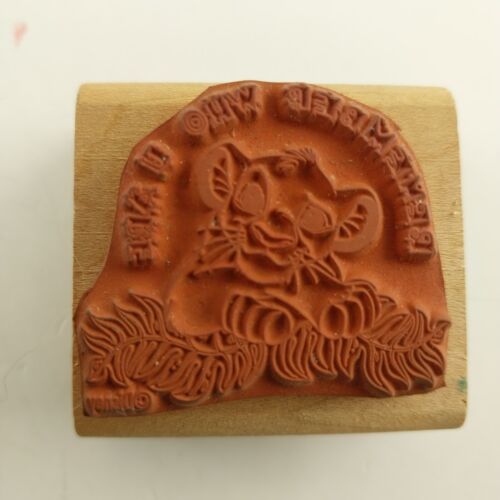 Lot of 4 Animal Rubber Stamps Lion King Beatrix Potter Mice Wood Mounted