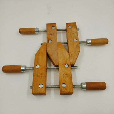 Set 2 0f 8" Maple Wood Hand Screw Clamps 4.5" Cap 4" Throat 1.5" Thick China