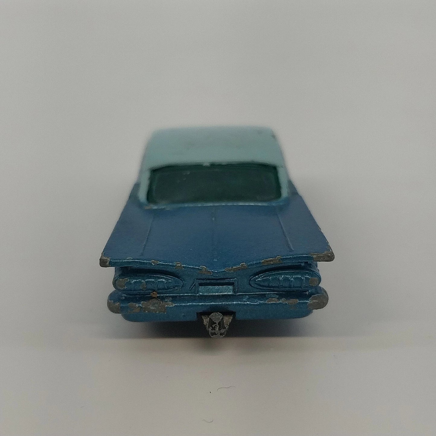 Lesney Matchbox No 57 Chevrolet Impala Two Tone Blue Diecast Car Toy England Vtg