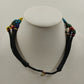 Boho Necklace Multicolor Disc Netting Statement Acrylic Cord Ball Loop Closure