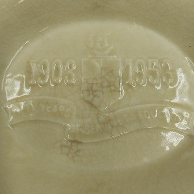 Rookwood Pottery Oval Ashtray 50 Years of Service to Education 6.5" Crazed 1953