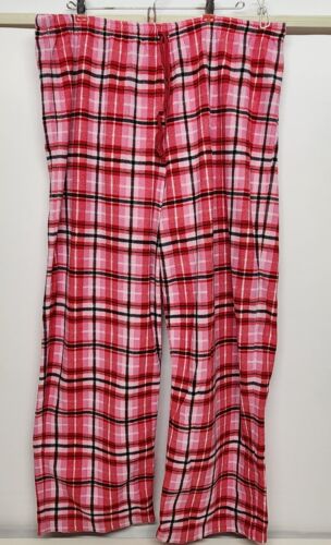 Liz Claiborne Axcess Woman's Medium Polyester Pajama Pants Pink Plaid