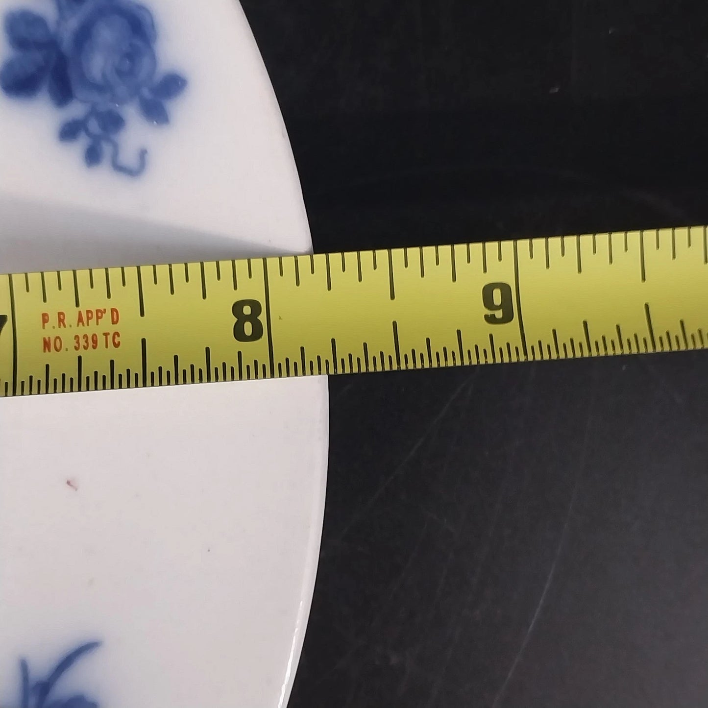 Villeroy & Boch Mettlach Blue Rose Luncheon Plate 8.25" Germany Vtg Porcelain