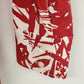 Avenue Stretch Women's Plus 18/20 Red White Tropical Floral Shirt Cotton Button