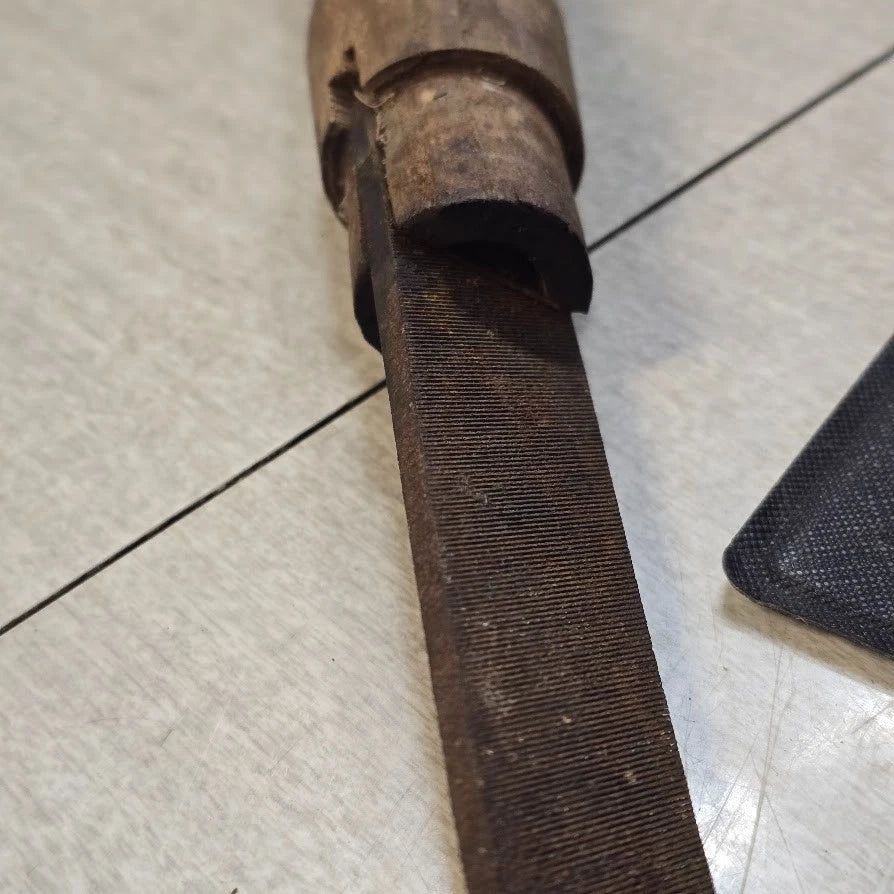 Repurposed Flat File Concave Scraper Gouge Woodworking Tool 18.25" Vintage