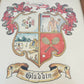 Gladdin Family Crest Coat of Arms Framed Vintage Heraldic Wall Art