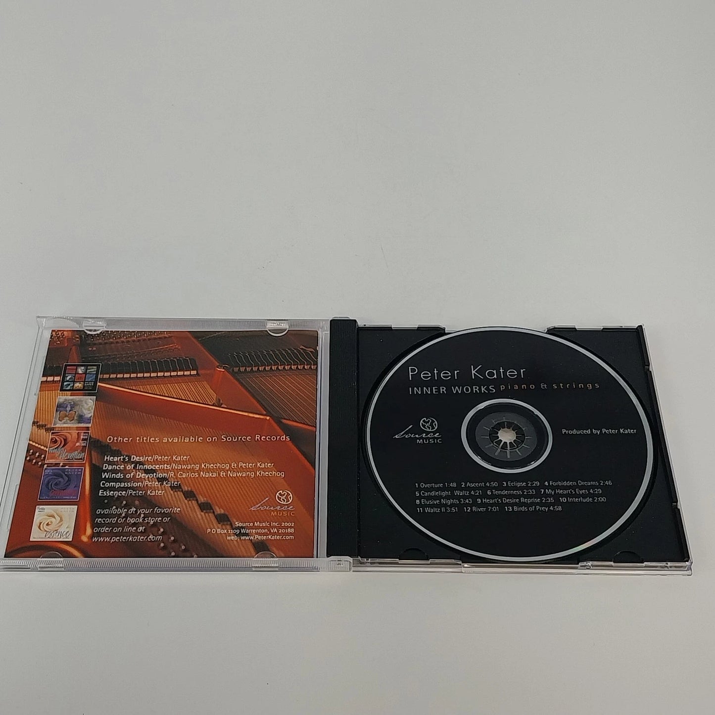 Peter Kater Inner Works CD 2002 Piano & Strings New Age Ambient Source Music