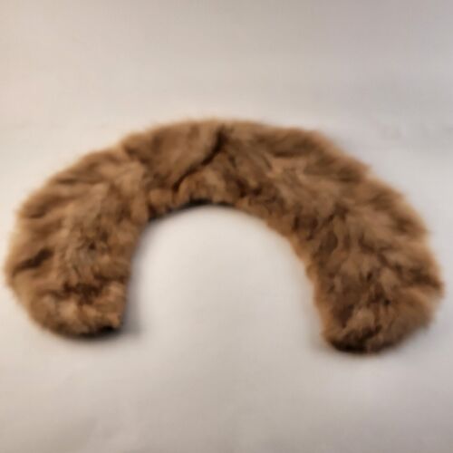 Petite Blond Fur Mink Collar Brown Velvet Lining About 24" L x 4" W Hook Closure