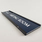 Sliding Meeting Room Sign In Use Vacant Blue Engraved
