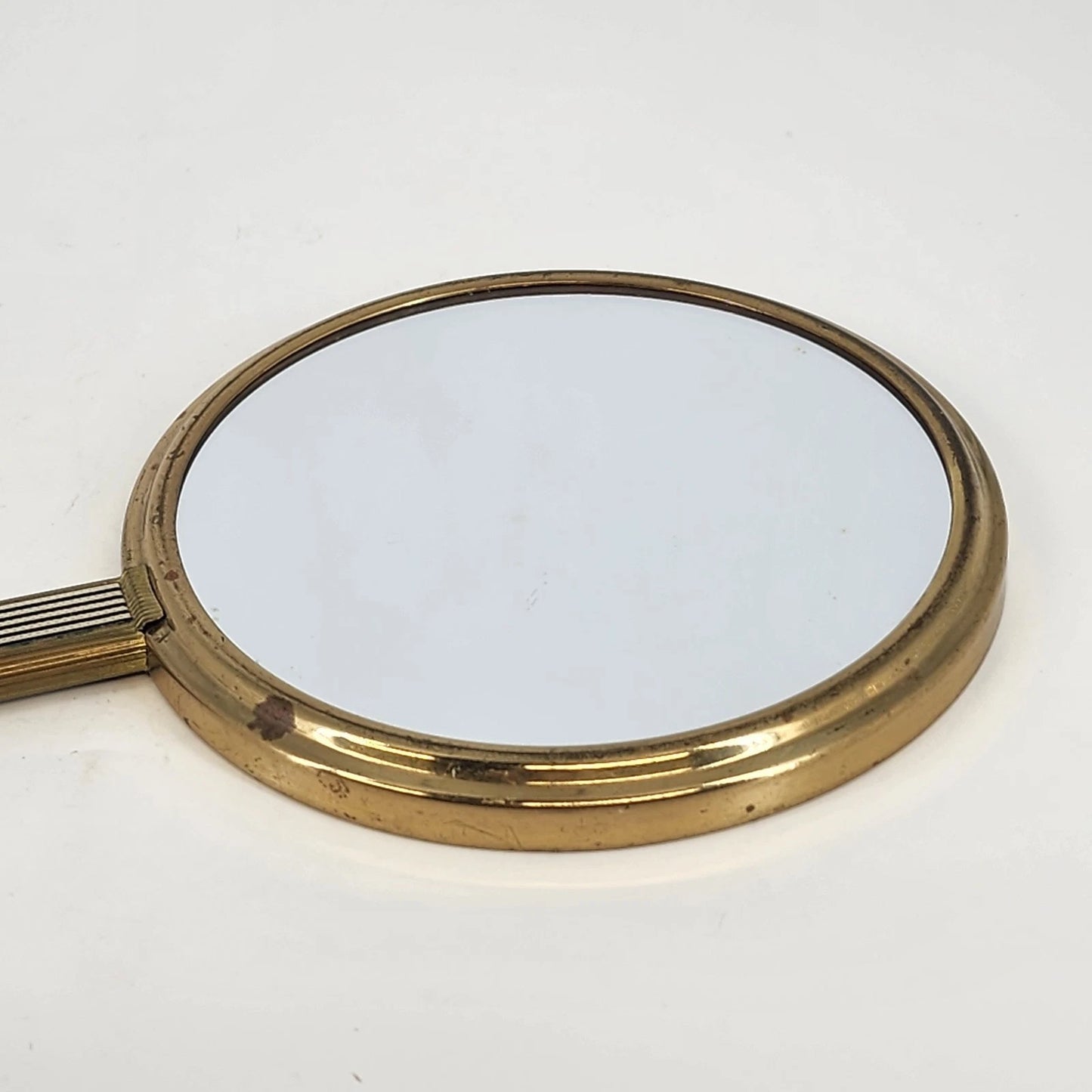 French Marie Antoinette Hand Mirror 1920s Double Sided 10in