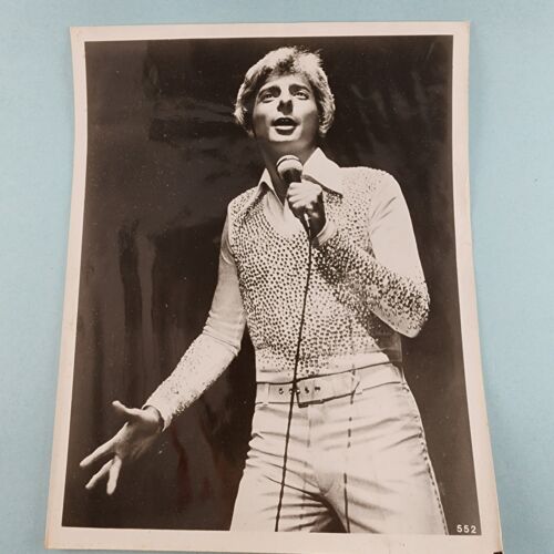 Vintage Early Barry Manilow Photograph 8"X10" Black & White Glossy Photo #552