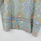 Vintage Chicos Design Aztec Geometric Shirt Womens Green Cotton