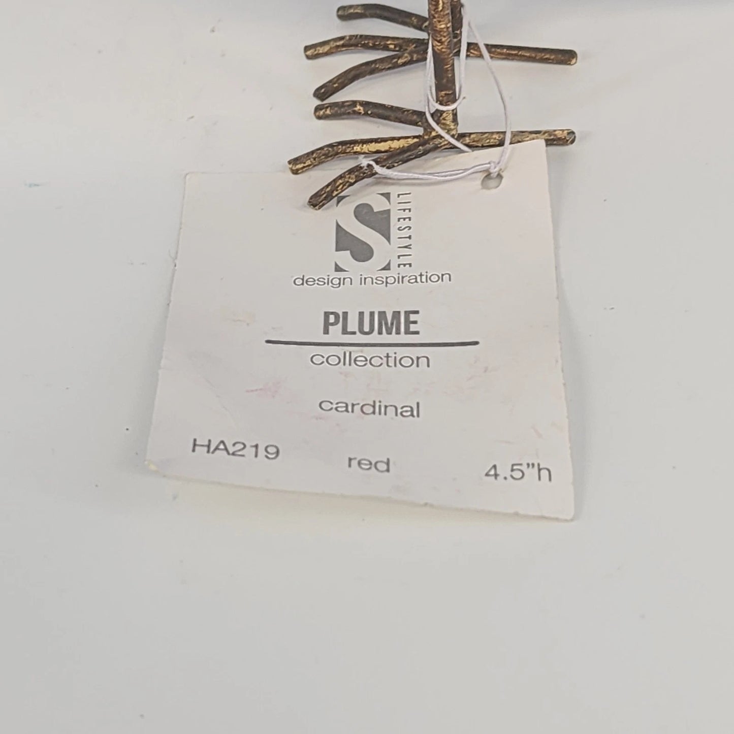 Lifestyle Design Plume Collection Cardinal Bird Figurine Red Porcelain 4.5" Vtg