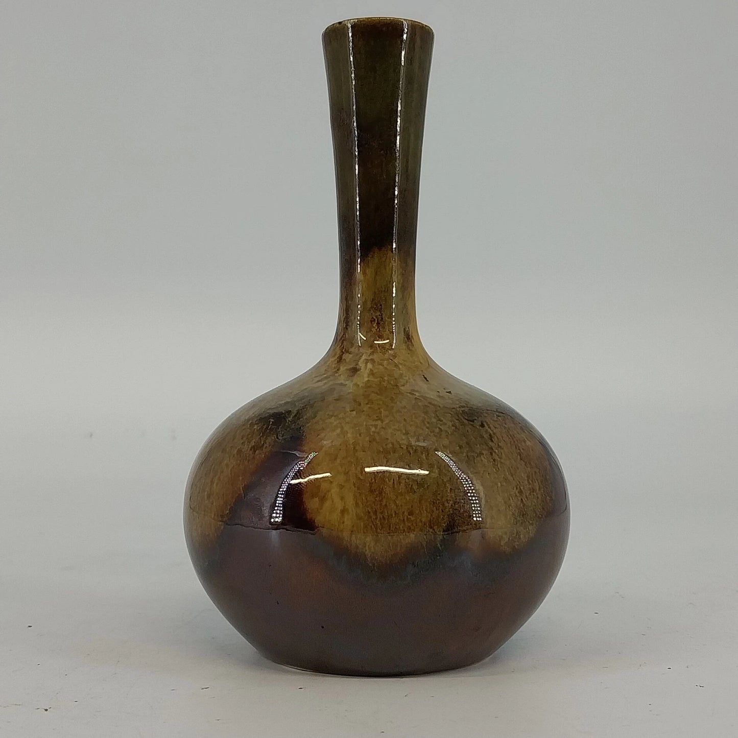 Vintage Elwill Pottery Canada 651 Brown Drip Glaze Vase