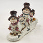 Giftco Glitter Snowmen Skiing Candle Holder Resin Original Box No Taper Candle